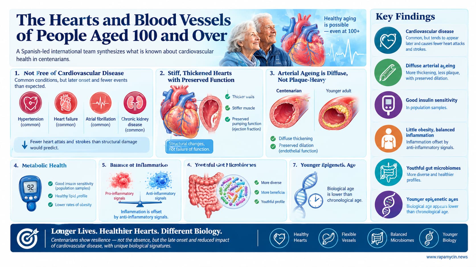 Centenarian Cardiovascular Health Infographic