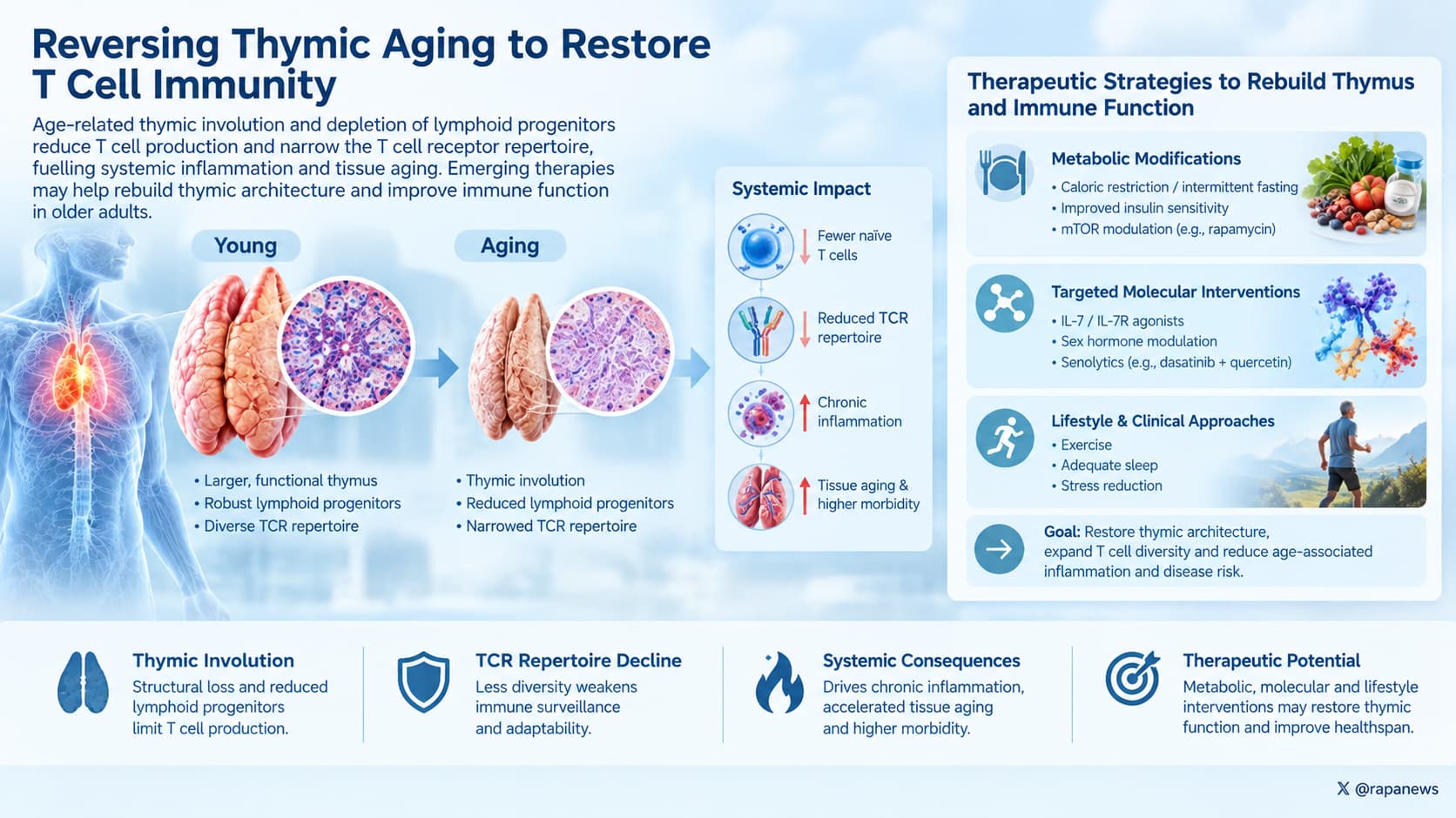Reversing Thymic Aging for Immunity